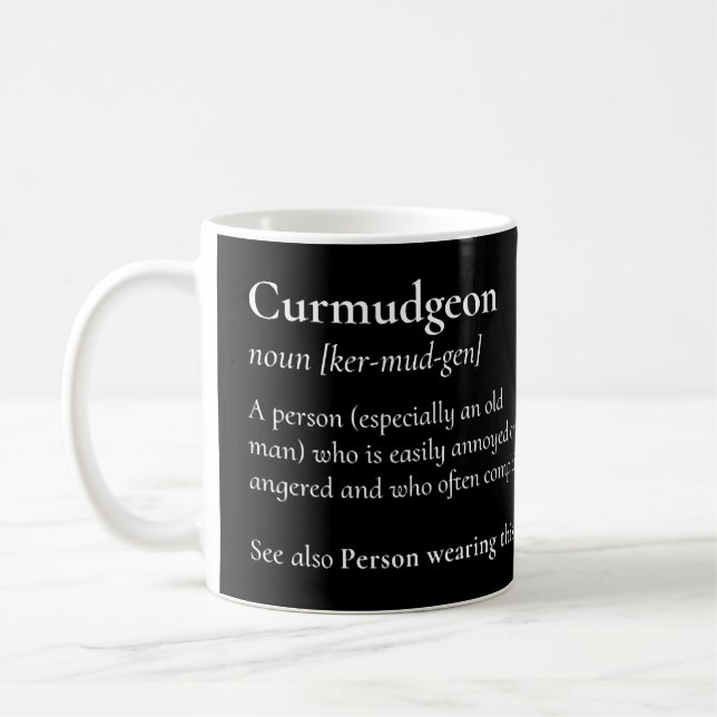 Curmudgeon für die Grumpie, Grouchy, Vater oder Va Kaffeetasse (Links)