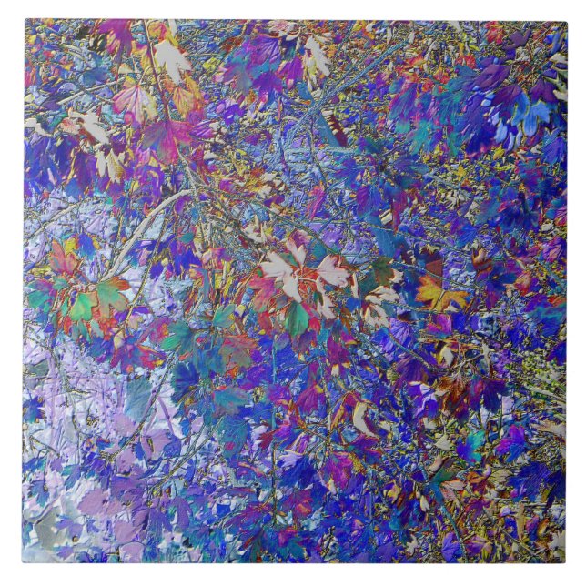 Currant-Blätter Tree Art Keramik Tile Fliese (Vorderseite)