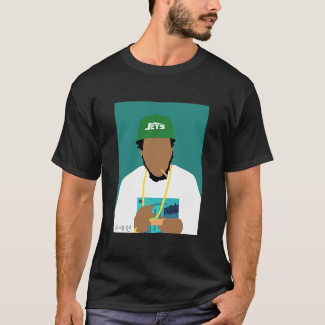 Curren$y Angepasst V-Neck T-Shirt (Vorderseite)