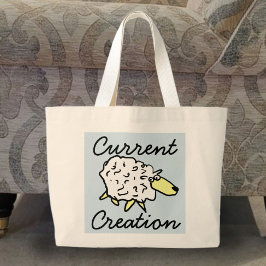 "Current Creation" Sheep Cartoon Project Bag Jumbo Stoffbeutel