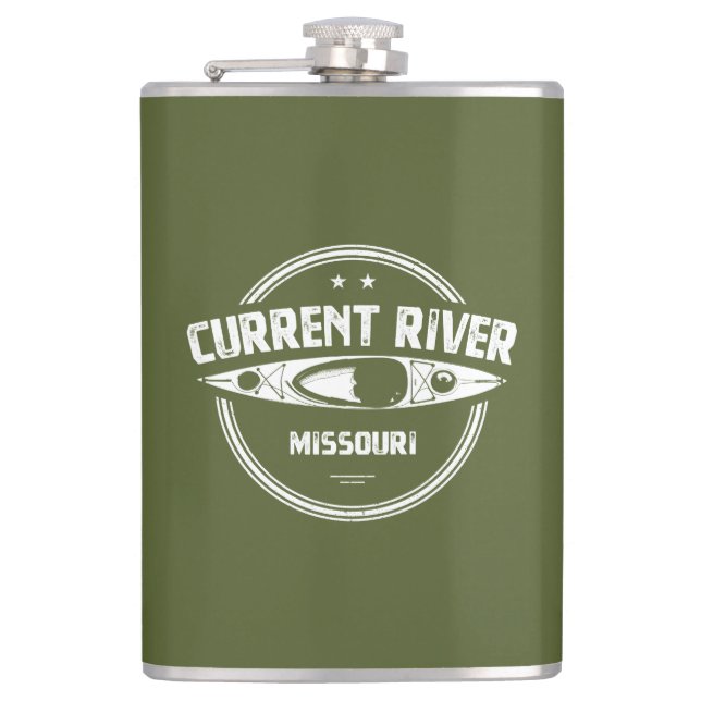 Current River Missouri Kayaking Flachmann (Vorderseite)