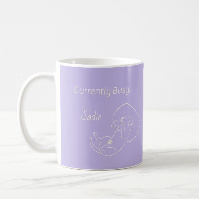 Currently Busy Labrador Retrie Custom Dog Mom Name Kaffeetasse (Links)