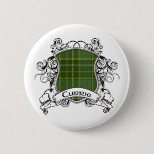 Currie Tartan-Schild Button