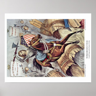 Currier & Ives Lithograph: Frauen, Heiliger Krieg Poster