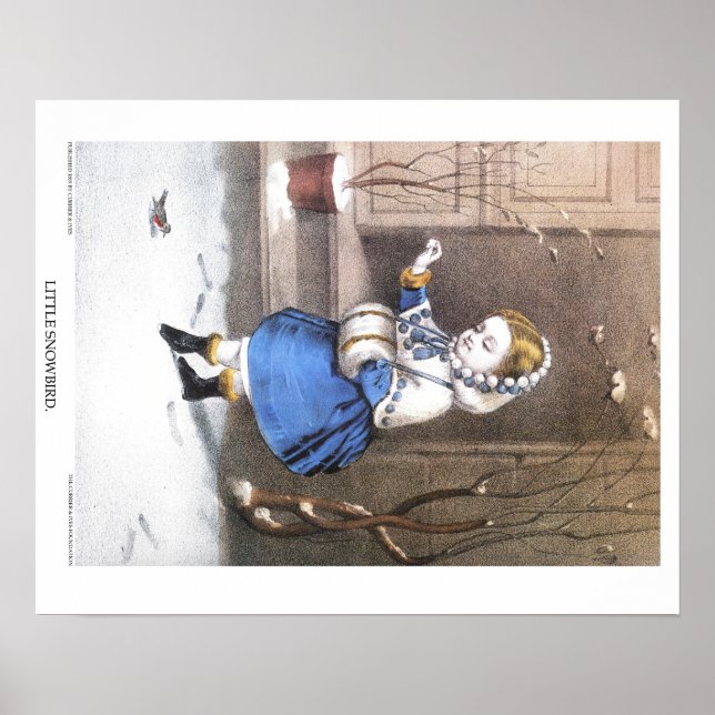 Currier & Ives Lithograph: Kleiner Snowbird Poster (Vorne)