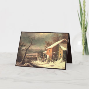 Currier & Ives Winterfrühlingskarte Karte