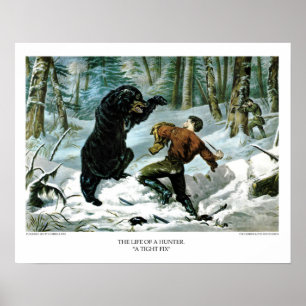 Currier u. Ives: Das Leben eines Jägers - eine Poster