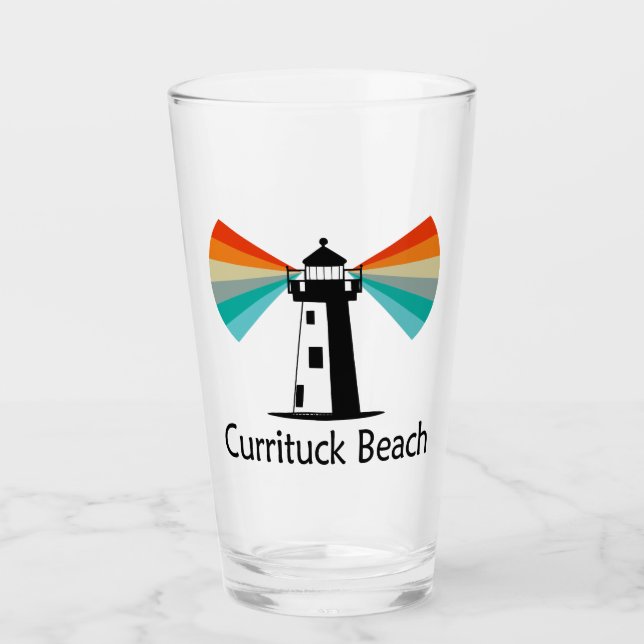 Currituck Beach Leuchtturm Regenbogen Glas (Vorderseite)