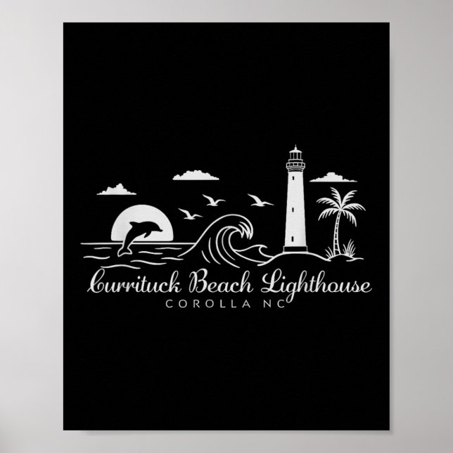 Currituck Beach Lighthouse Corolla North Carolina Poster (Vorne)
