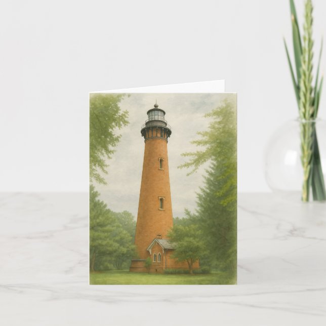 Currituck Beach Lighthouse Wassercolor (Vorderseite)