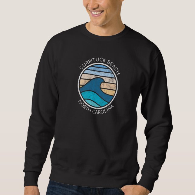 Currituck Beach, NC Vacationing Shark Seawaves Pre Sweatshirt (Vorderseite)