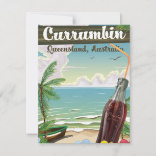 Currumbin Australia Vintage Reiseplakat Einladung