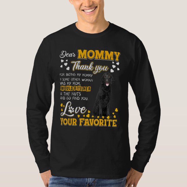 Curry Coated Retriever Sehr geehrte Mommy Vielen D T-Shirt (Vorderseite)