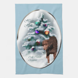 Curry Coated Retriever Weihnachten Geschirrtuch