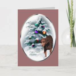 Curry Coated Retriever Weihnachtsgeschenke Feiertagskarte