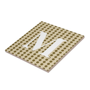 Curry-Gewürz-Stimmungs-Punkte mit Monogramm Fliese