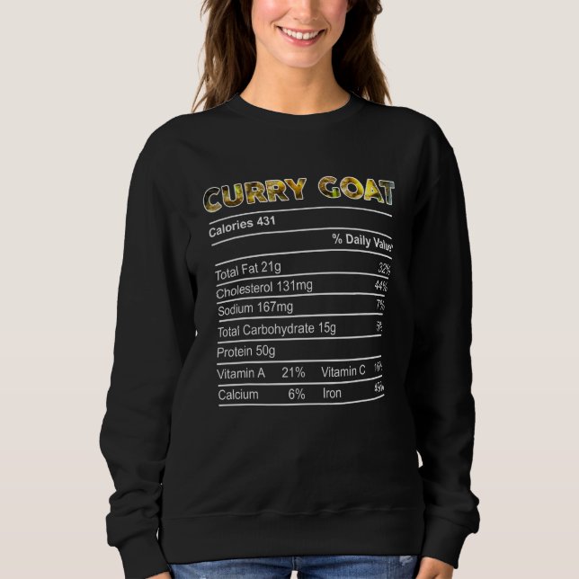 Curry Goat Nutrition Erntedank Matching C Sweatshirt (Vorderseite)