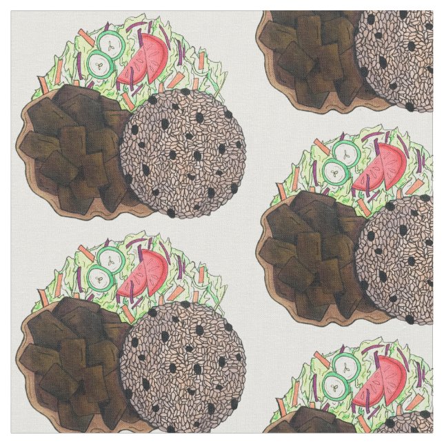 Curry Goat Rice and Peas Jamaican Caribbean Food Stoff (Nahaufnahme)