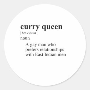 CURRY-KÖNIGIN RUNDER AUFKLEBER