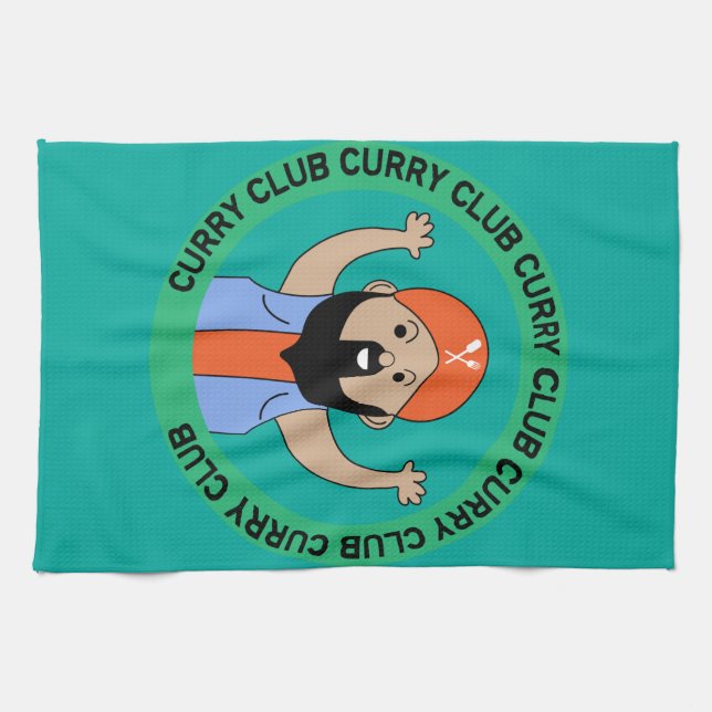 Curry Lover | Indischer Cousin | Corry Cook | FEIN Geschirrtuch (Horizontal)
