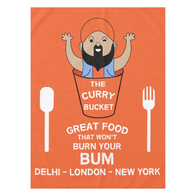 Curry Lover | Indischer Cousin | Corry Cook | FEIN Tischdecke (Vorderseite)