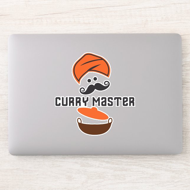 Curry Master, Liebe Cooking, scharfes warmes Essen Aufkleber (Computer)