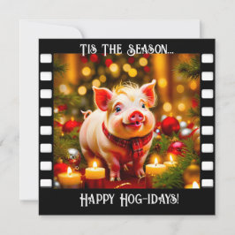 Curry Schwanz Piglet Funny Weihnachtskarte Einladung