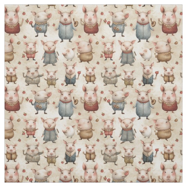 Curry-Schwanz: Whimsy Pig Stoff (Muster)