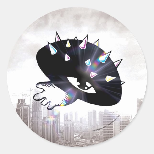 Curse-Augentropfkleber Runder Aufkleber (Vorderseite)