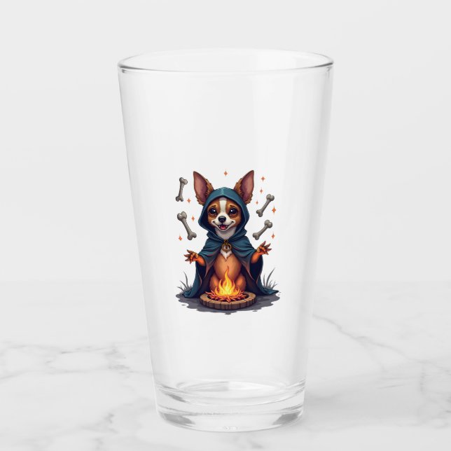 Cursed Chihuahua Ritual Dog Glas (Vorderseite)