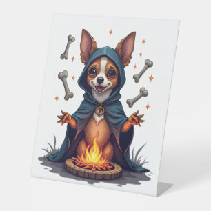 Cursed Chihuahua Ritual Dog Sockelschild