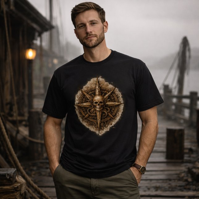 Cursed Compass Sigil Pirate T-Shirt (Von Creator hochgeladen)