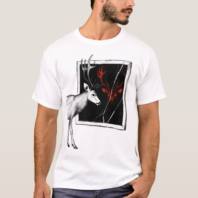 Cursed Mirror Deer T-Shirt (Vorderseite)