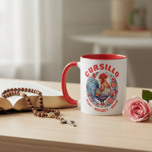 Cursillo Bunter Hahn Bete Gebete Wachse Tasse