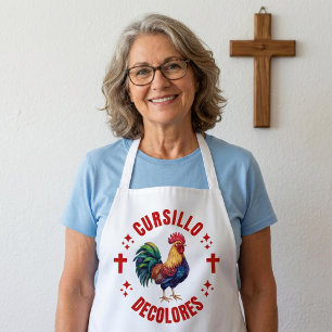 Cursillo Decolores Bunter Hahn mit Kreuzen Schürze
