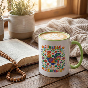 Cursillo DeColores Spanisches Volkskunst-Hahn Tasse