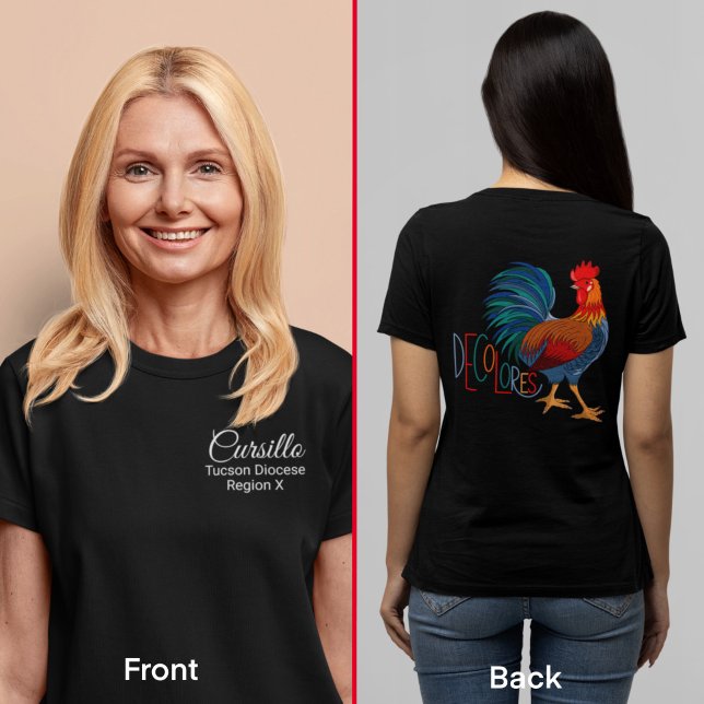 Cursillo Decolores with Diocese & Region on Pocket T-Shirt (Von Creator hochgeladen)