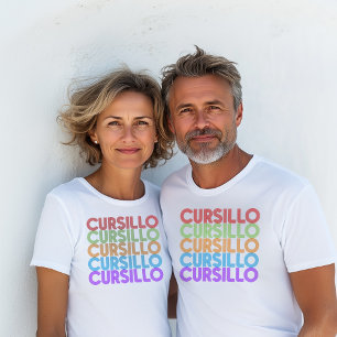 Cursillo farbenfroh gestapelt Regenbogen DeColores T-Shirt