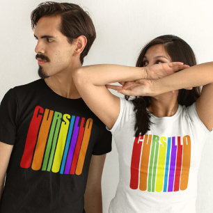 Cursillo farbenfroher, länglicher Text Christliche T-Shirt