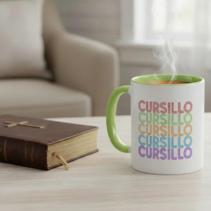 Cursillo Farbige gestapelte Regenbogen DeColores Tasse
