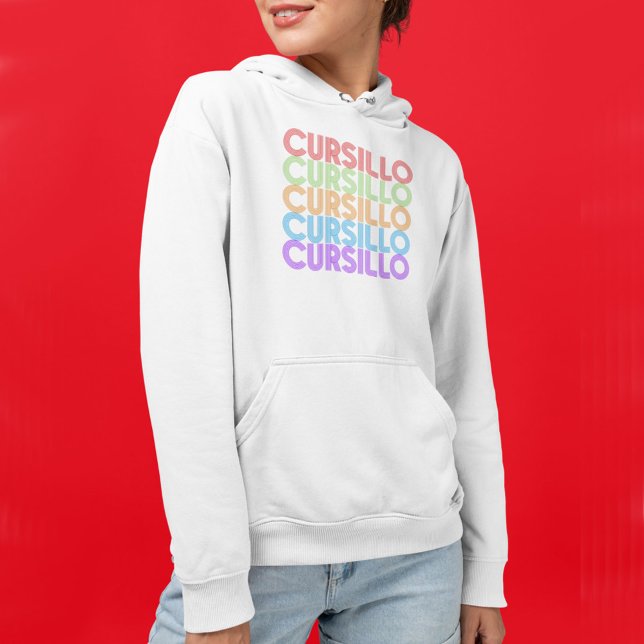 Cursillo Farbige Regenbogen-Stapelung DeColores Hoodie (Von Creator hochgeladen)