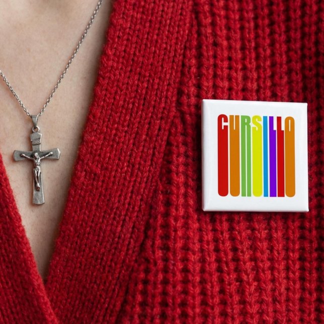 Cursillo Farbiger Verlängerter Text Christlicher G Button (Von Creator hochgeladen)