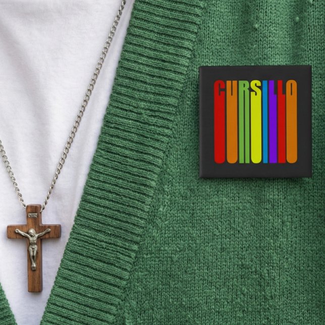 Cursillo Farbiger Verlängerter Text Christlicher G Button (Von Creator hochgeladen)