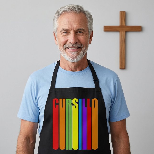 Cursillo Farbiger Verlängerter Text Christlicher G Schürze (Von Creator hochgeladen)