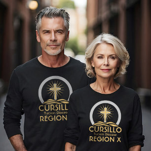 Cursillo Radiant Cross auf dem Hügel Diözese & Reg T-Shirt