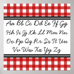 Cursive Alphabet Poster