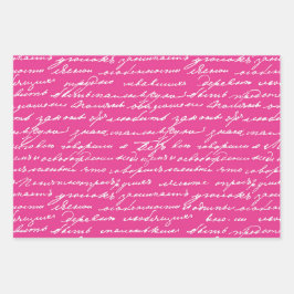 Cursive Handwriting Writer Books farbenfroh Geschenkpapier Set