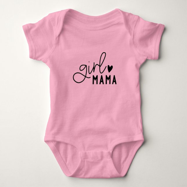 Cursive Heart Mama Pride Baby Strampler (Vorderseite)