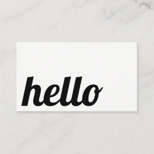 Cursive Hello   Moderner Schriftart Visitenkarte