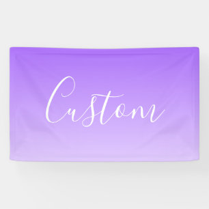 Cursive Script Name & Editable Light Lila Ombre Banner